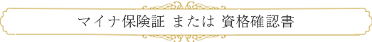 マイナ保険証 または 資格確認書